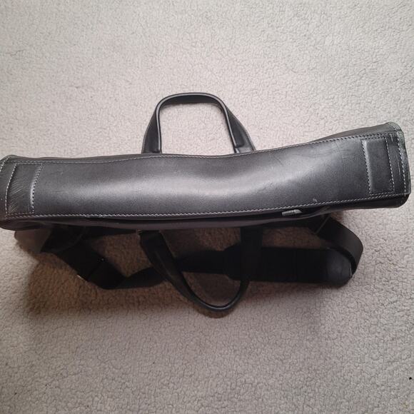 TUMI Harrison Horton Double Zip Black Leather Briefcase Laptop Bag 63002D - Picture 3 of 16